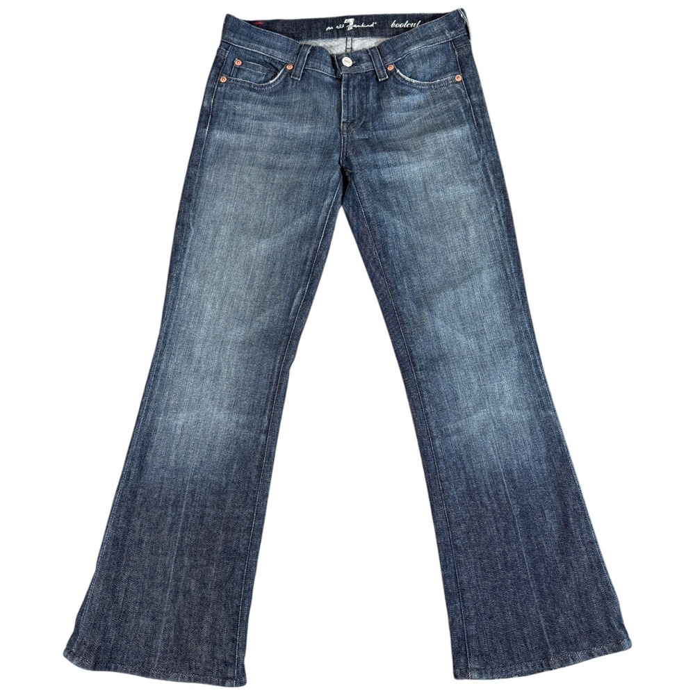 7 For All Mankind Bootcut Jeans Womens 26 (28x28.5) Blue Denim Cotton Stretch